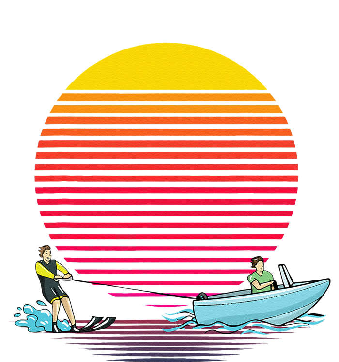 Retro Water Ski Lover Gift Waterski Love Gifts Skiing T-Shirt