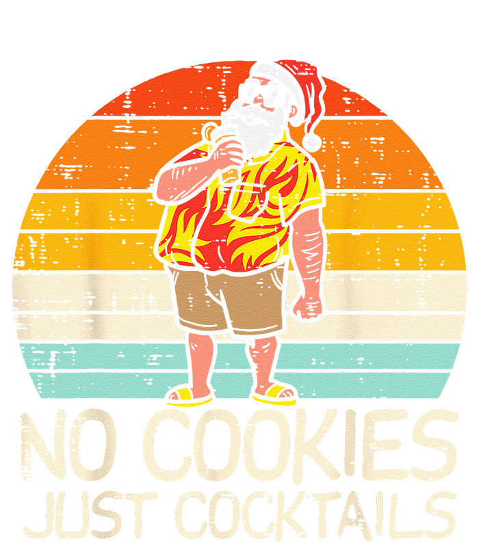 No Cookies Cocktails Santa Summer Christmas In July Xmas Flat Bill Trucker Hat