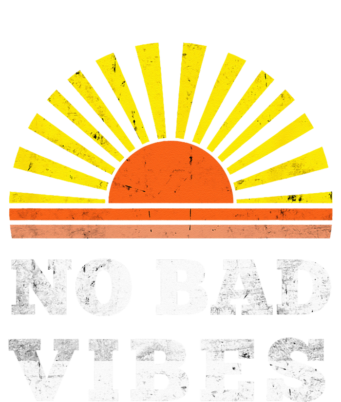 No Bad Vibes Retro Summer Sunset Think Positive Wellbeing Dry Zone Grid Polo