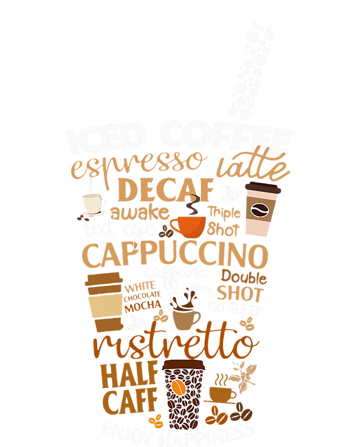 Iced Coffee Cup Coffee Lover But First Coffee Espresso Latte T-Shirt