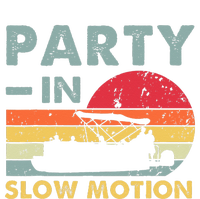 Party In Slow Motion Pontoon Boat Retro Vintage Funny T-Shirt