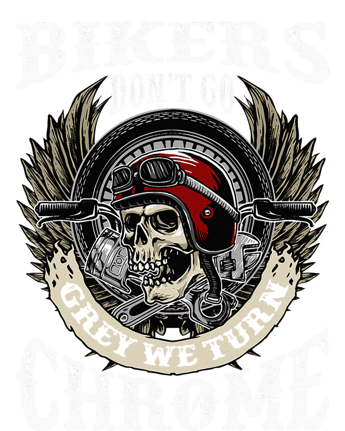 Bikers Dont Go Grey We Turn Chrome Skull Helmet Biking Biker Dry Zone Grid Polo