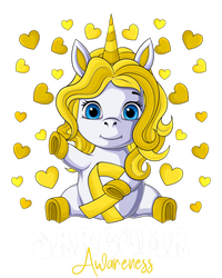 Sarcoma Awareness Month Yellow Ribbon Unicorn Great Gift Women's T-Shirt