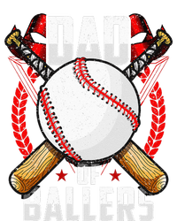 Dad Of Ballers Baseball Dad Funny Fathers Day Women's T-Shirt