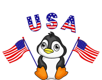 Cute Patriotic USA Penguin American Flags 4th of July Animal Kids Tie-Dye T-Shirt