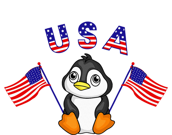 Cute Patriotic USA Penguin American Flags 4th of July Animal Kids Tie-Dye T-Shirt