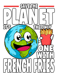 Save The Planet Its The Only One With French Fries Earth Day Gift V-Neck T-Shirt