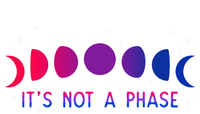 Its Not A Phase Bisexual Moon Bi Pride LGBTQIA Bisexuality 7-Panel Snapback Hat