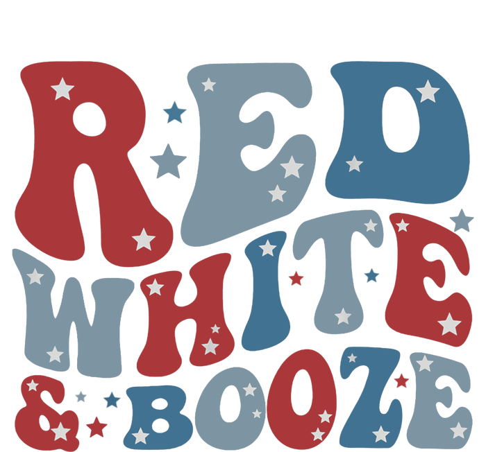 Red White & Booze Summer Funny Drinking 4th of July USA Flag T-Shirt