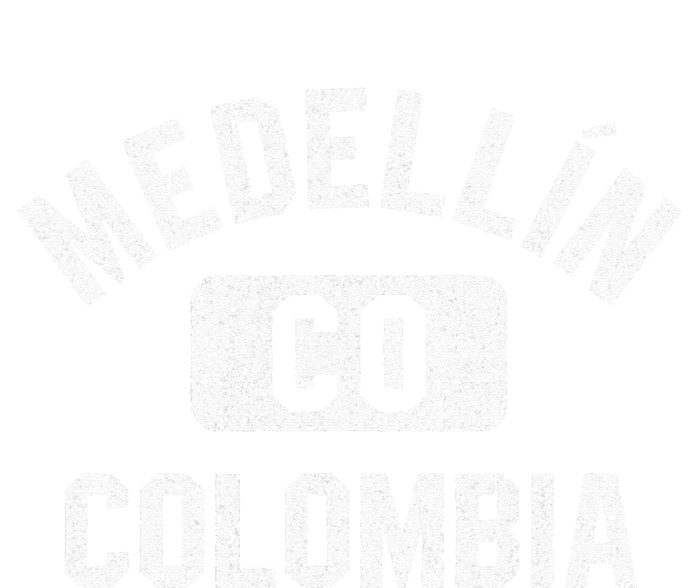 Medellin Colombia Gym Style Distressed White Print Womens CVC Long Sleeve Shirt