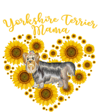 Sunflower Heart Yorkshire Terrier Mama Funny Mothers Day Gift Coaster