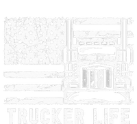 Trucker Life 18 Wheeler Freighter Truck Driver Womens Funnel Neck Pullover Hood