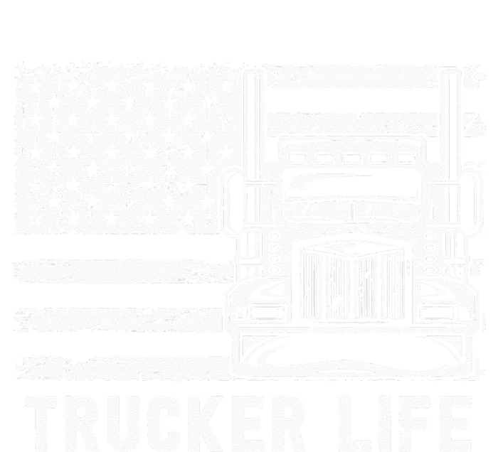 Trucker Life 18 Wheeler Freighter Truck Driver Womens Funnel Neck Pullover Hood