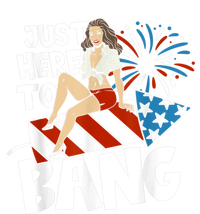 USA American Im Here To Bang 4th Of July Women's Knotted Racerback Tank