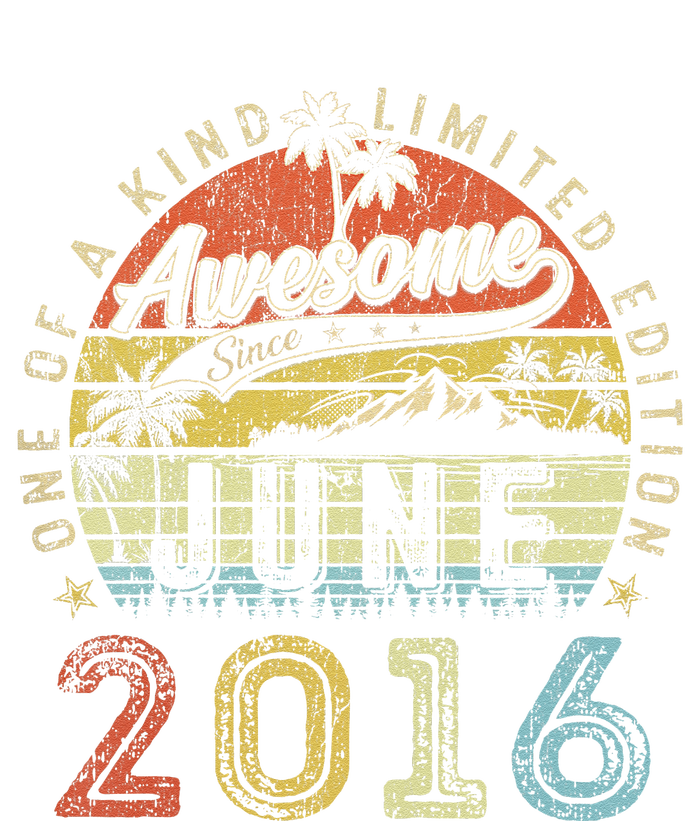 7 Year Old Awesome Since June 2016 7th Birthday T-Shirt