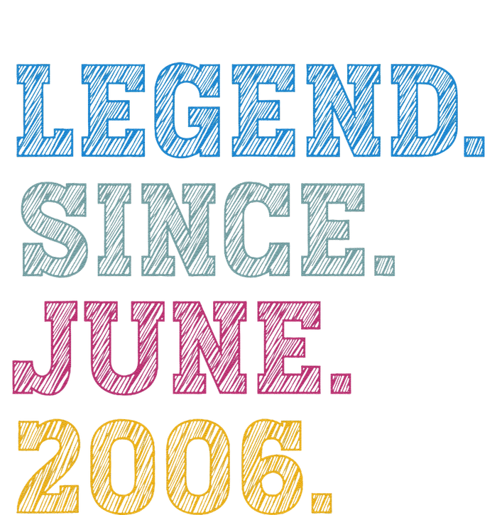 17YearOld Legend Since June 2006 17th Birthday Cooling Performance Long Sleeve Crew