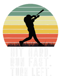 Baseball Batter Homerun Hit Hard Run Fast Turn Left Vintage T-Shirt