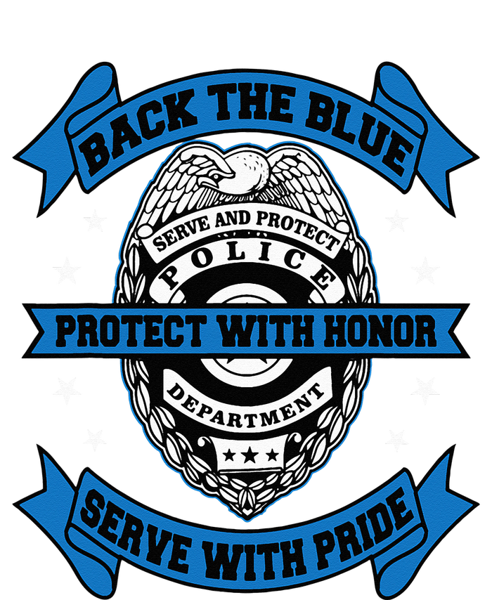 Back The Blue Blue Line Police Officer Cop Toddler Long Sleeve Shirt