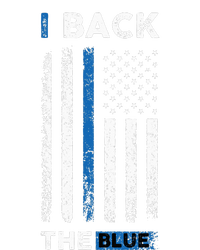 I Back The Blue Blue Line Police Officer Cop Women's Knotted Racerback Tank