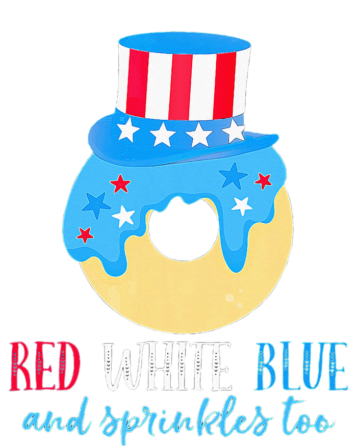 Red White & Donut 4th Of July Independence Day American Flag Flat Bill Trucker Hat