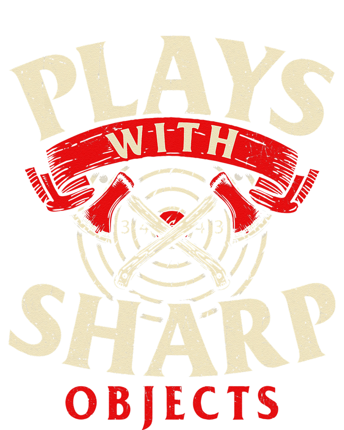 Plays With Sharp Objects Axe Throwing Hatchet Lumberjack Women's Strappy Tank