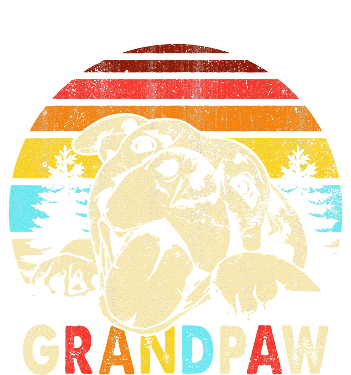 Funny Grandpaw Retro Vintage Pitbull Lovers Grandparents Day T-Shirt