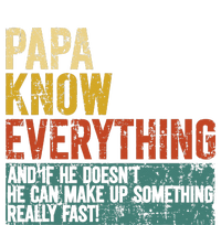 Papa Knows Everything Funny Fathers Day Gift for Papa Softstyle Adult Sport Polo