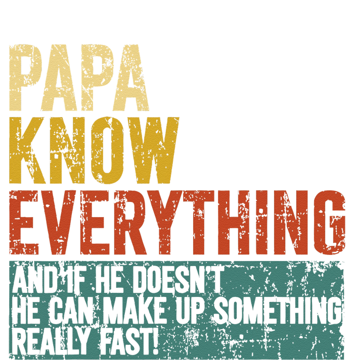 Papa Knows Everything Funny Fathers Day Gift for Papa Softstyle Adult Sport Polo