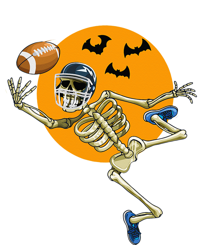 American Football Skeleton Halloween Football Fan Women's Racerback Tank