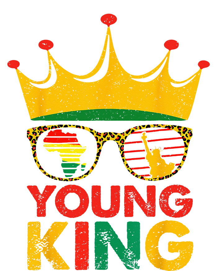 Young King Crown African American 1865 Juneteenth Bella+Canvas Jersey Crop Tee