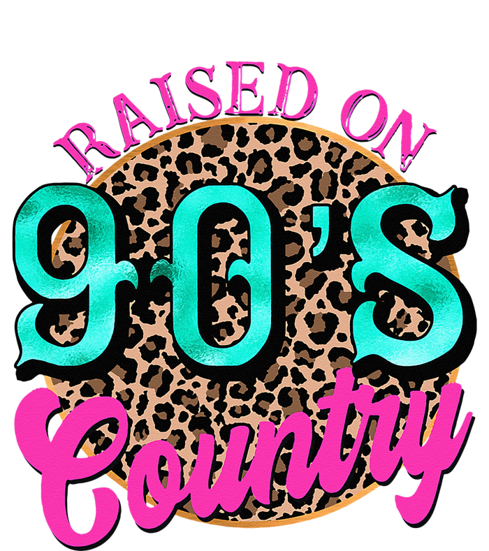 Raised on 90's Country Retro Music Leopard Cow Funny Toddler T-Shirt