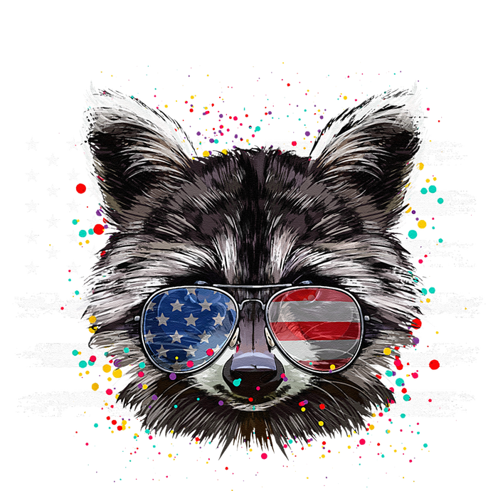 Raccoon 4th Of July Sunglasses Patriotic USA Flag T-Shirt