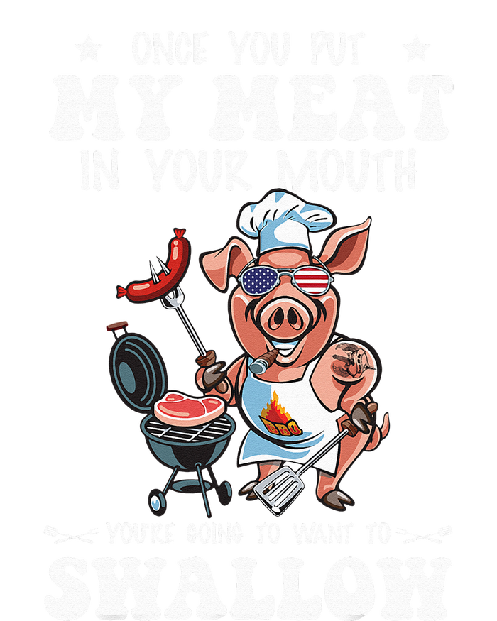 Once You Put My Meat In Your Mouth Funny BBQ Grilling Women's Perfect Tri Rocker Tank