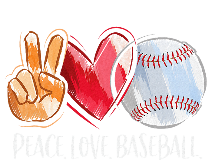 Peace Love Baseball Player  Baseball Fan Baseball Performance Sprint T-Shirt