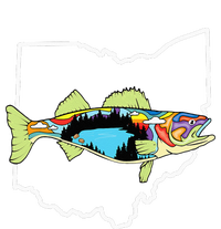 Ohio Map Walleye Fishing Freshwater Fisherman Walleye Fish Sustainable Bucket Hat