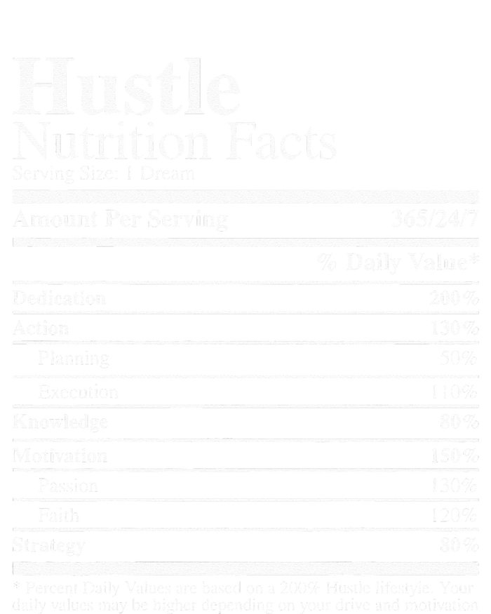 Hustle Nutrition Facts Hustle Hard T-Shirt