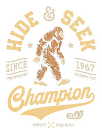 Bigfoot Hide And Seek Champion Funny Sasquatch Retro Vintage Ladies Long Sleeve Shirt