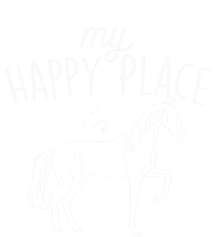 My Happy Place Horse Lover Equestrian Horseback Rider Women's Long Sleeve Flannel Pajama Set 