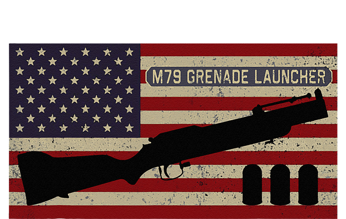 M79 Grenade Launcher Diagram American Flag Full Zip Hoodie