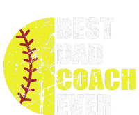 Best Softball Dad Coach Ever Retro Father Softball Coach Dad Tie-Dye T-Shirt