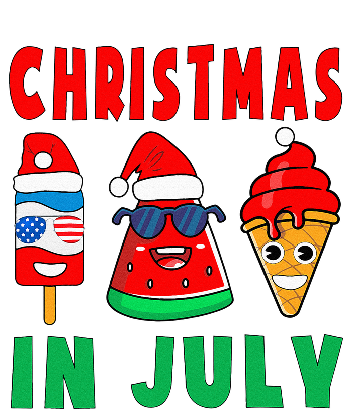 Christmas In July Watermelon Ice Pops Xmas Santa Hat Pajama Set