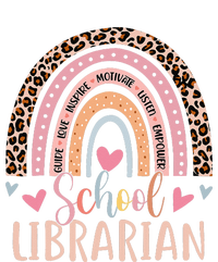 School Librarian Rainbow Leopard Print Funny Librarian Flat Bill Trucker Hat