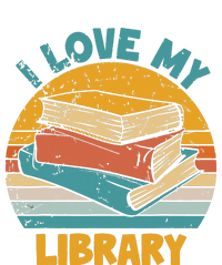 I Love My Library Sunset For Book Lovers Readers Librarian Garment-Dyed Sweatshirt