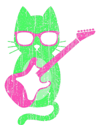 Cat Playing Guitar Cat Wearing Sunglasses 80's New Wave Cat Women's Fleece Hoodie