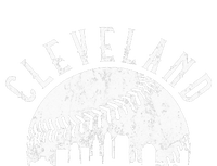 Vintage Cleveland Ohio Skyline Apparel Ladies Long Sleeve Shirt