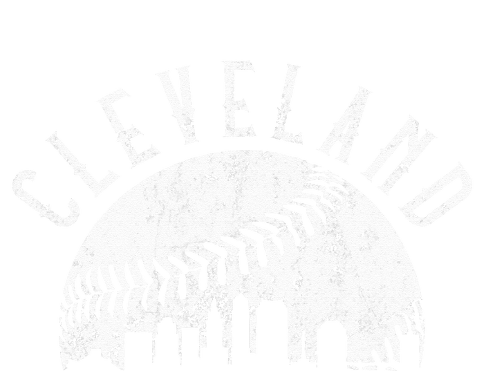 Vintage Cleveland Ohio Skyline Apparel Ladies Long Sleeve Shirt