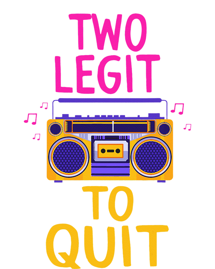 Two Legit To Quit 2nd Birthday Party Hip Hop Theme Toddlers Tall Hoodie