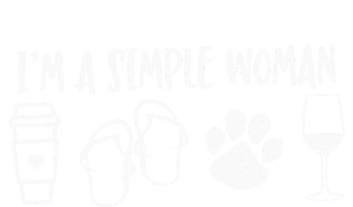 I'm A Simple Woman Coffee Flip Flops Dog Wine Women's Pullover Hoodie