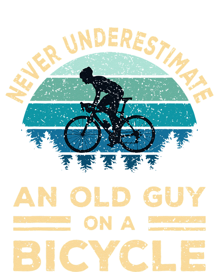 Never Underestimate An Old Guy On A Bicycle Funny Cycling T-Shirt