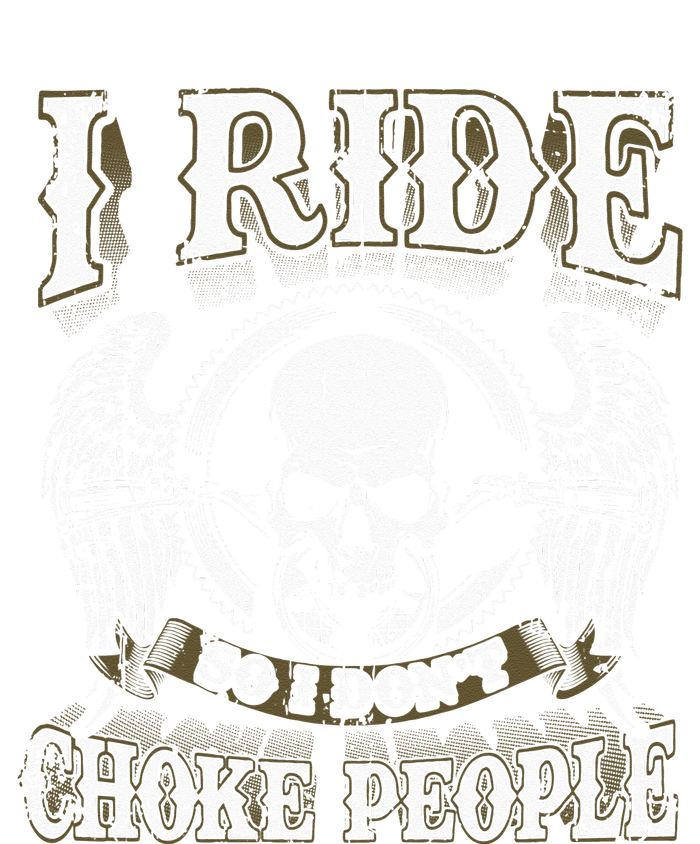 Ride Choke People Biker Wings Skull Motorcycle Long Sleeve Softstyle Adult Sport Polo